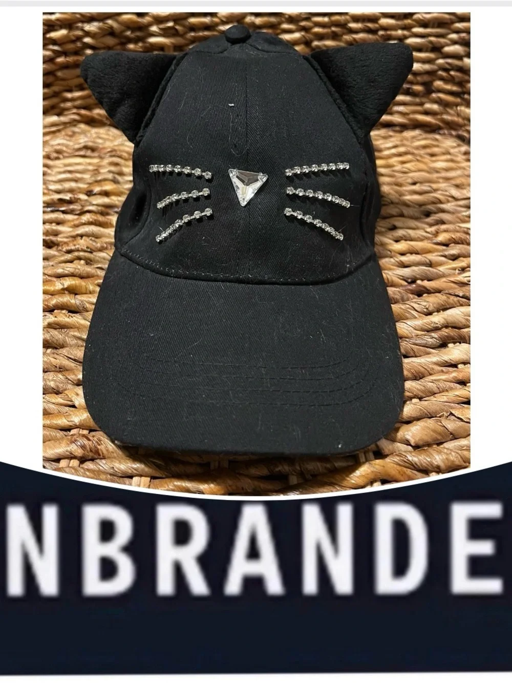 UNBRANDED Cat Ears Bling Snapback Cap